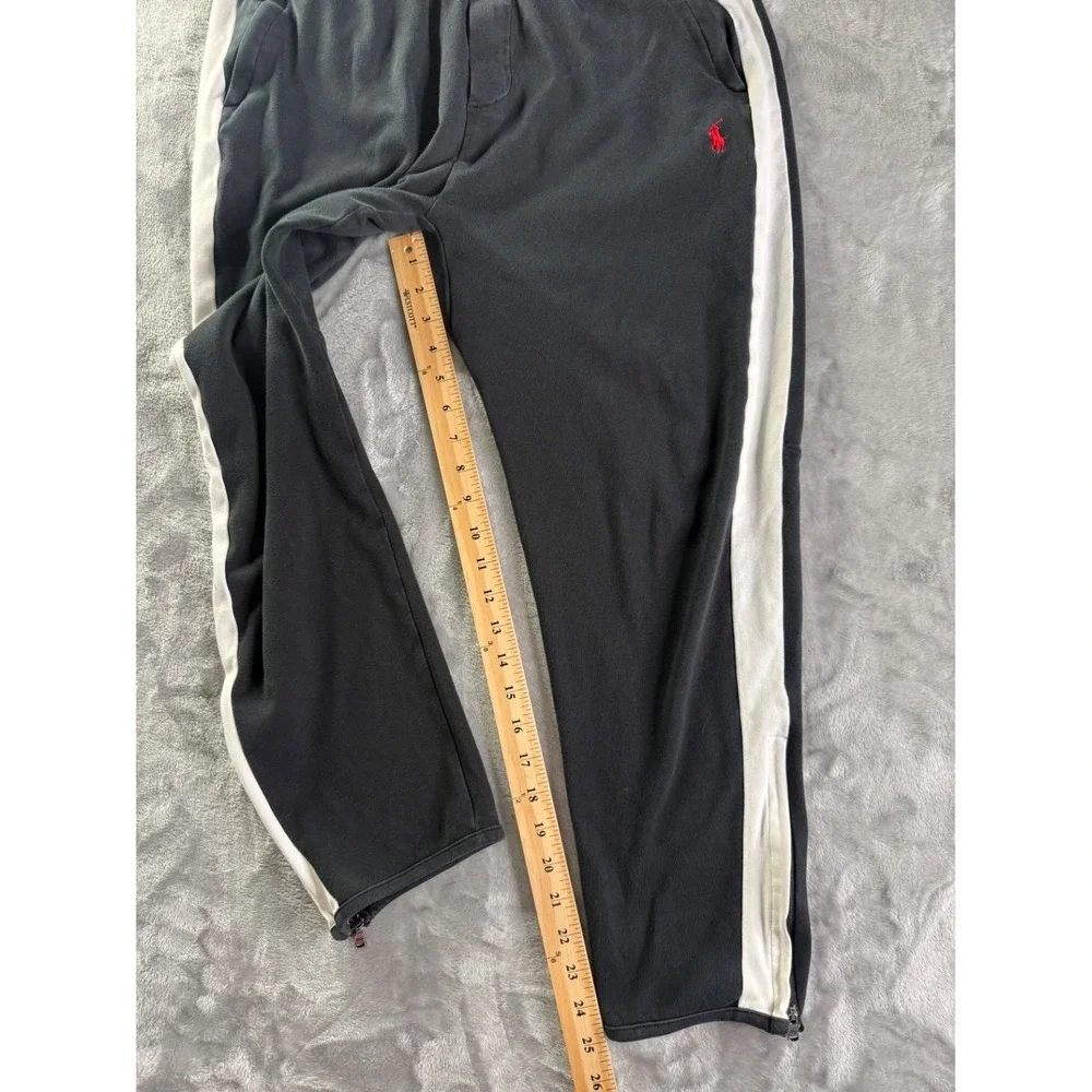 Polo Ralph Lauren Track Pants Men's L Black Zippered Leg Openings